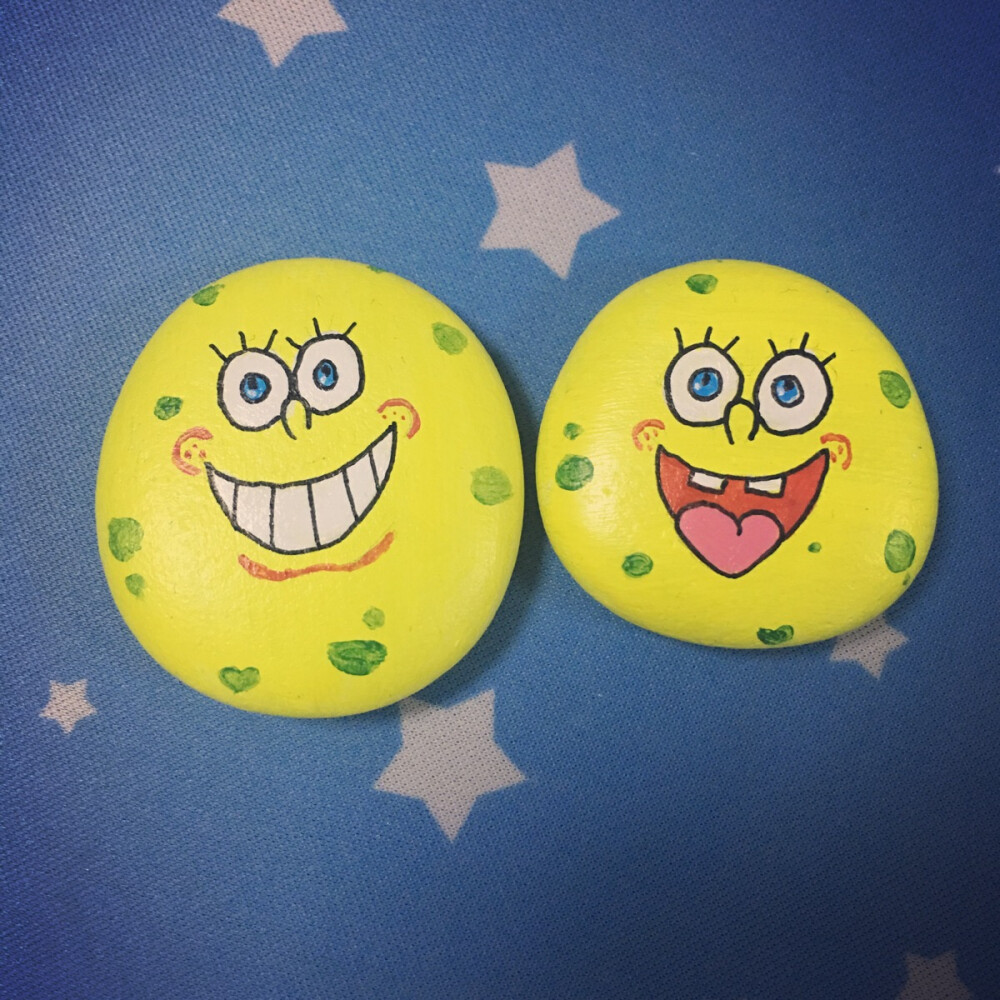 石头画海绵宝宝