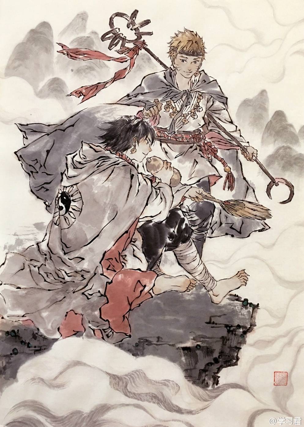 如果不到尘世中来，你我本应是逍遥的阿修罗与因陀罗
不是蒲扇啊233在火影漫画中芭蕉扇是这样的，作者特地考据后所画
@学习君