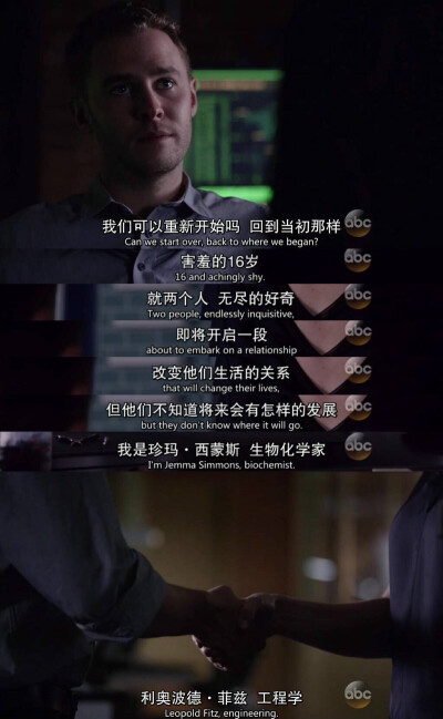 Fitzs&Simmons截图来自美剧Agents of S.H.E.L.D#神盾局特工#S03