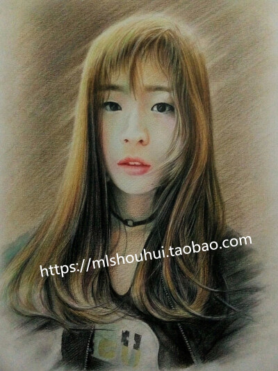 彩铅画 素描 手绘 肖像画 装饰画 订制 https://mlshouhui.taobao.com