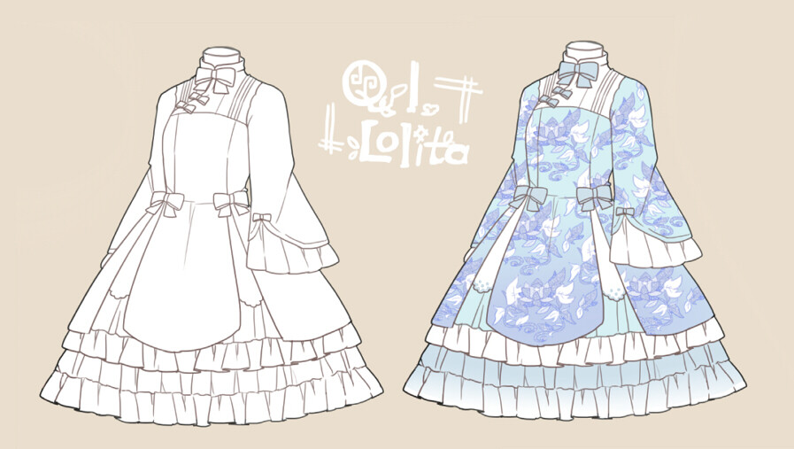 画师なななのか 动漫 插画 人物 萝莉 洋服 洛丽塔 洋装 Lolita 设计