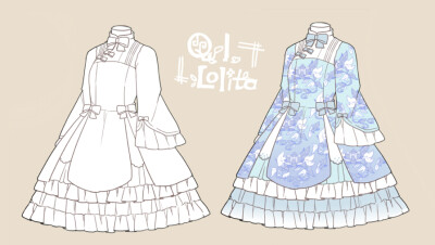 画师なななのか 动漫 插画 人物 萝莉 洋服 洛丽塔 洋装 Lolita 设计