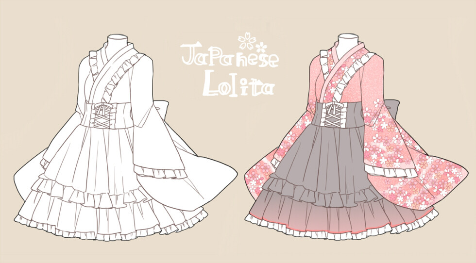 画师なななのか 动漫 插画 人物 萝莉 洋服 洛丽塔 洋装 Lolita 设计