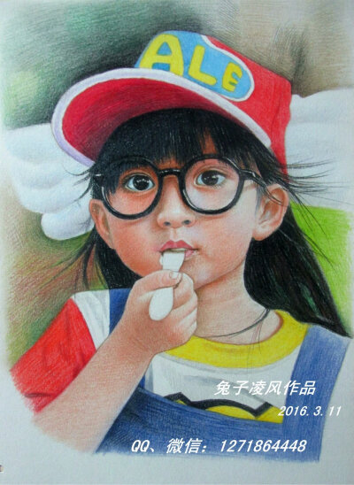 兔子凌风陶啟全彩铅画小葡萄手绘画画艺术