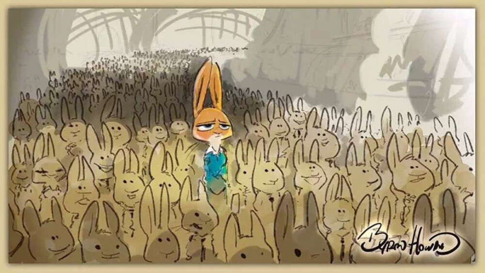 《疯狂动物城》手绘原稿