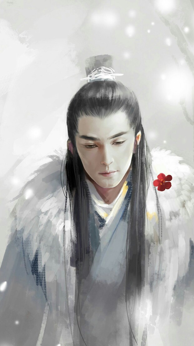 琅琊榜，古风美男子，手绘，铅笔画，人物，中国风，古典，黑白，胡歌