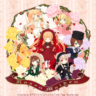 蔷薇少女薔薇少女ローゼンメイデン Rozen Maiden [水銀燈/金糸雀/翠星石 /蒼星石/真紅/雛莓/雪華綺晶]