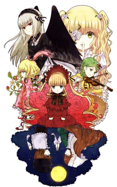 蔷薇少女薔薇少女ローゼンメイデン Rozen Maiden [水銀燈/金糸雀/翠星石 /蒼星石/真紅/雛莓/雪華綺晶]