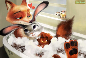 #疯狂动物城# #Zootopia# #Nick# #Judy# 饭绘狐兔CP cr：见logo