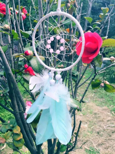 水心的颜色，浅蓝色捕梦网