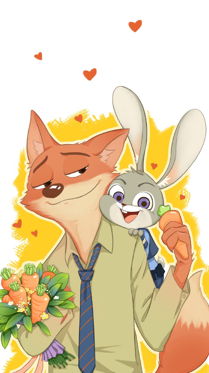 狐狸Nick和兔子Judy ~~ 萌萌的壁纸