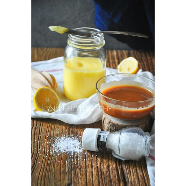 #晚餐•2016年3月14日#一口气做了两罐酱~柠檬与焦糖海盐酱~本来想一本正经的拍个照，结果发现连瓶子都木有~我要囤瓶子啦~