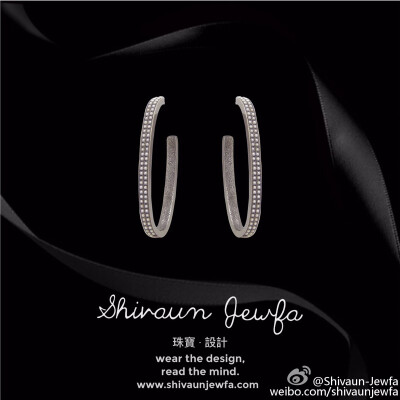 Shivaun Jewfa 絮梵·珠宝工作室
（小米粒珠乌金U型耳环）