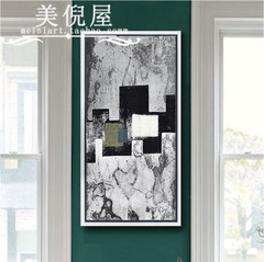 美倪屋 现代简约抽象纯手绘油画 玄关装饰画过道走廊创意挂画包邮