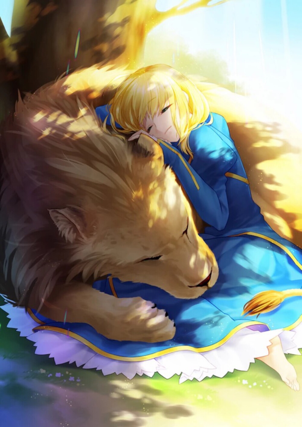 saber & Lion （狮子是金闪闪的标志，不知道这只是代表金闪闪吗？（≧∇≦）