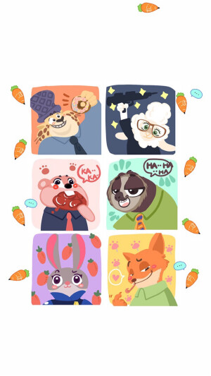 #疯狂动物城#卡通手机壁纸 锁屏