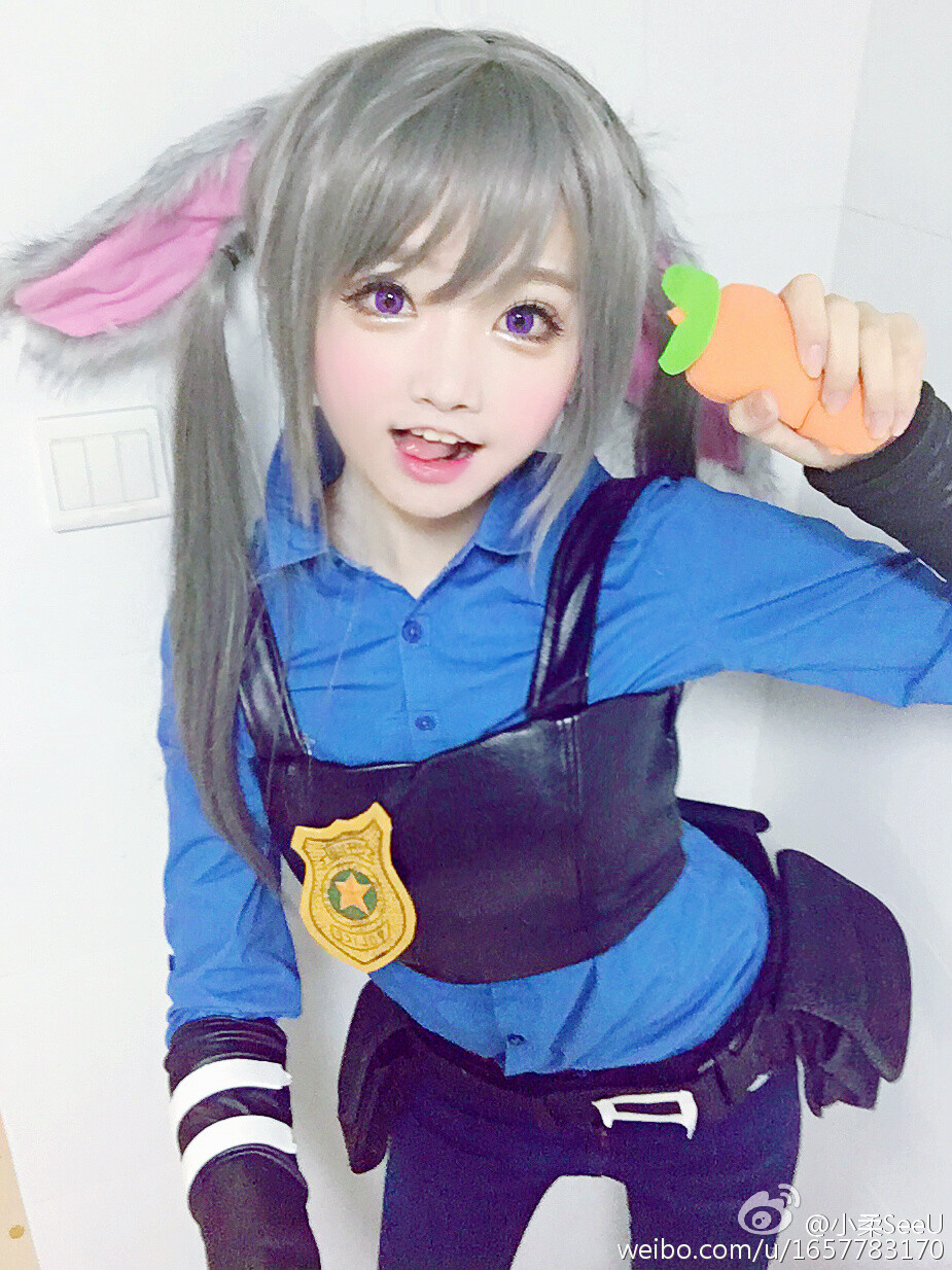 疯狂动物城拟人cos【狐狸Nick：@W小小白W】【兔子Judy：小柔 】