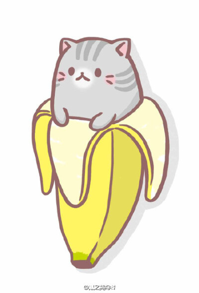 躲在香蕉中的小猫，没人时会偷偷玩耍，爱恶作剧的《#香蕉喵#》TV动画化决定，香蕉喵CV：#梶裕贵#，2016年7月放送开始！