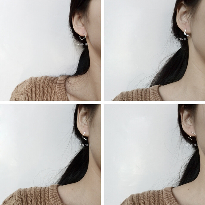 ANNHE Earrings COS otherstories 多种戴法几何立体线条简洁耳钉