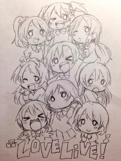 lovelive μ's 手绘