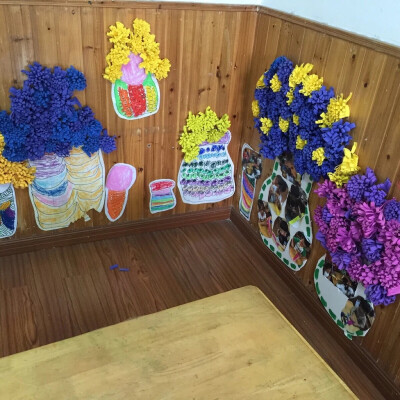 幼儿园 美工区 盛开的花