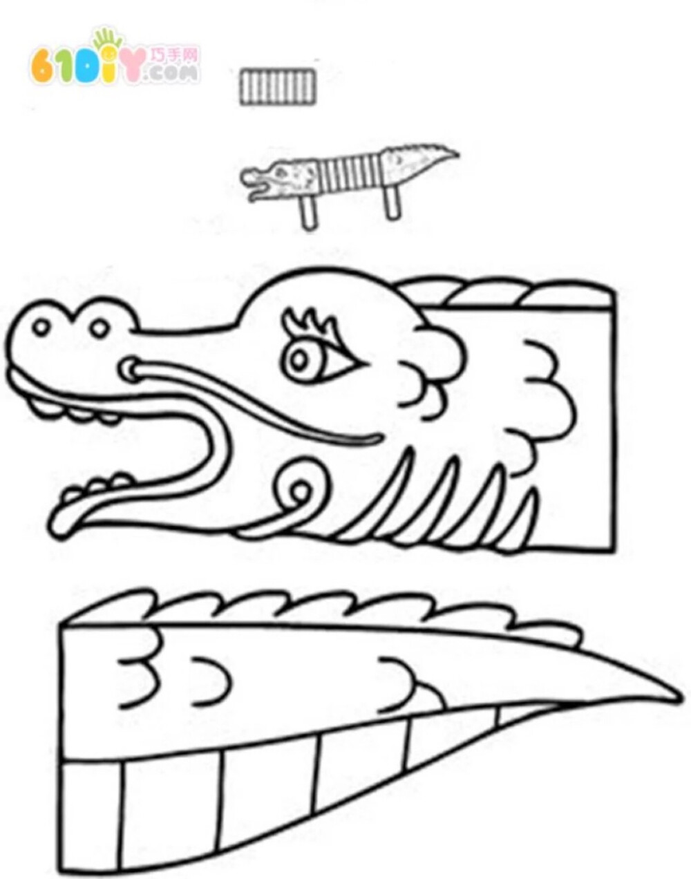 Free Printable Chinese Dragon Craft Template