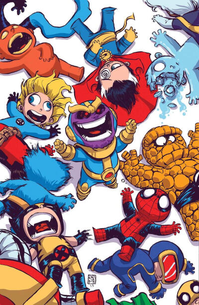 Marvel variant covers by Skottie Young