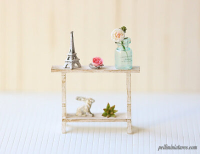 Dollhouse Miniature Eiffel Tower Zakka Shelf - 1/12 Dollhouse Miniature Scale