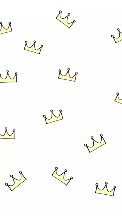 壁纸，简约，白色，王冠，黄色，可爱