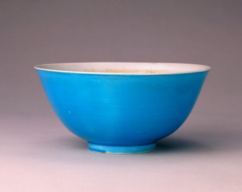 明正德孔雀绿釉碗高66cm口径162cm足径65cm