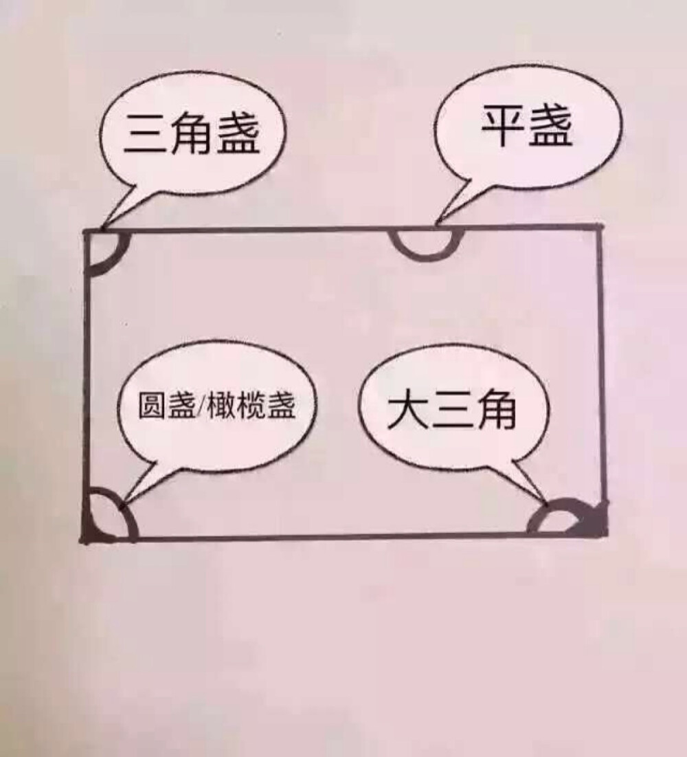 燕盏盏形是按照不同的建造位置所形成的不同盏型来分的：三角盏、大三角（又叫B盏/135盏）、圆盏和平盏（又叫A盏/燕盏)。大家看看我画的下面这张图就明白了。燕窝价格则是根据盏型、大小、色泽、颜色、燕丝分布、干净度来定的。