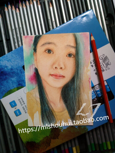 彩铅人物 彩铅画 教程 素描 手绘 肖像画 装饰画 订制 古装 https://mlshouhui.taobao.com