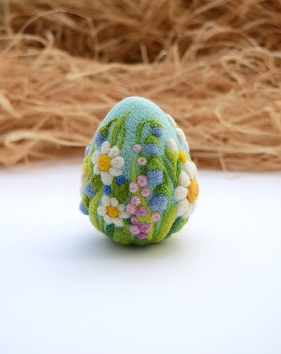 eggs easter flowers decorations easter gift felted ornaments