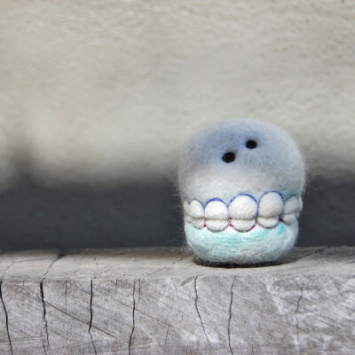 Needle Felted Cashmere Skull Made to Order