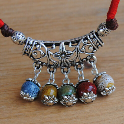 高温花釉瓷珠，进口韩国蜡绳，不易断，质量非常好。
