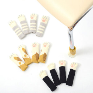 日本Toyo Case公司设计的喵星人爪子椅子腿套，套上后想要去宠爱椅子的节奏。