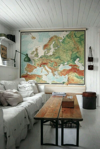 以后我的家里 要有世界地图 写满我追逐过的梦想