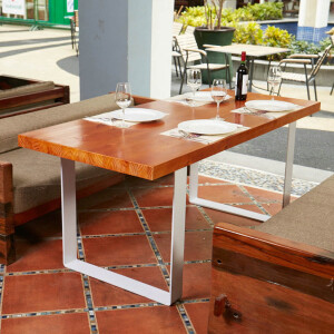 美式工业风实木餐桌