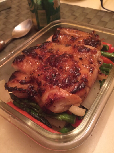 一人の食 Obentou Teriyaki Chicken with asparagus