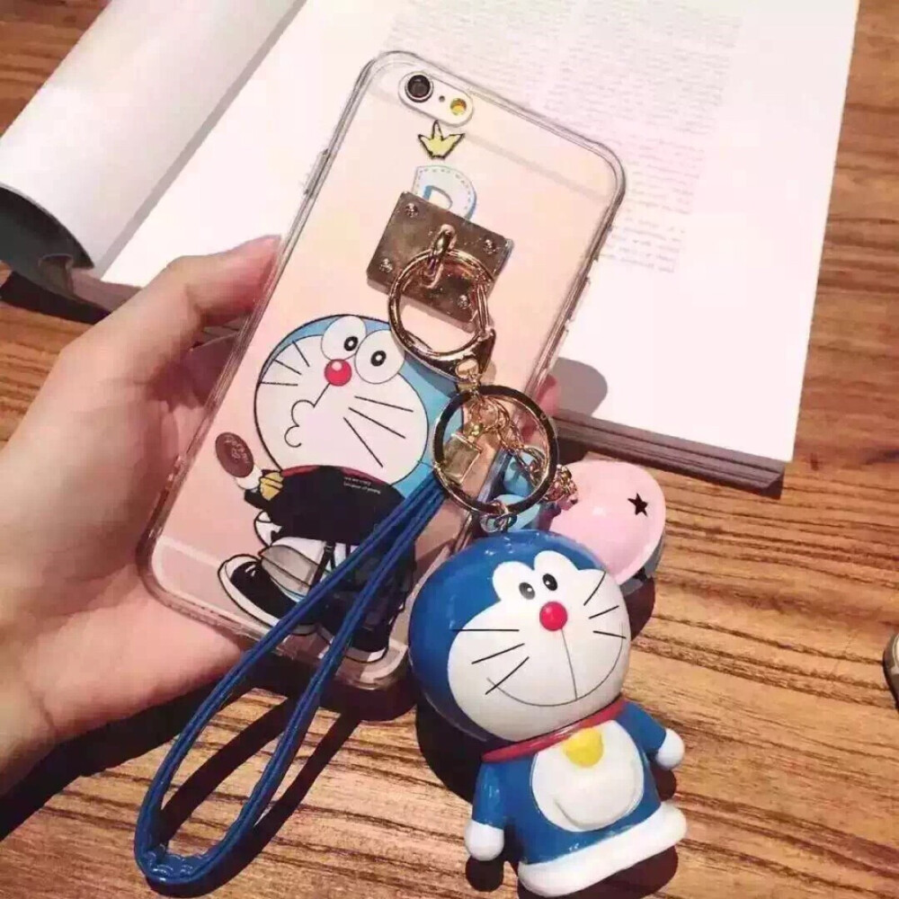 哆啦A梦玩偶挂件iPhone6/6p手机壳