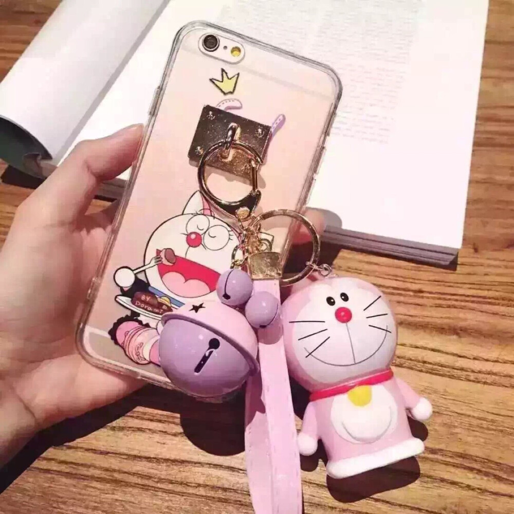 哆啦A梦玩偶挂件iPhone6/6p手机壳