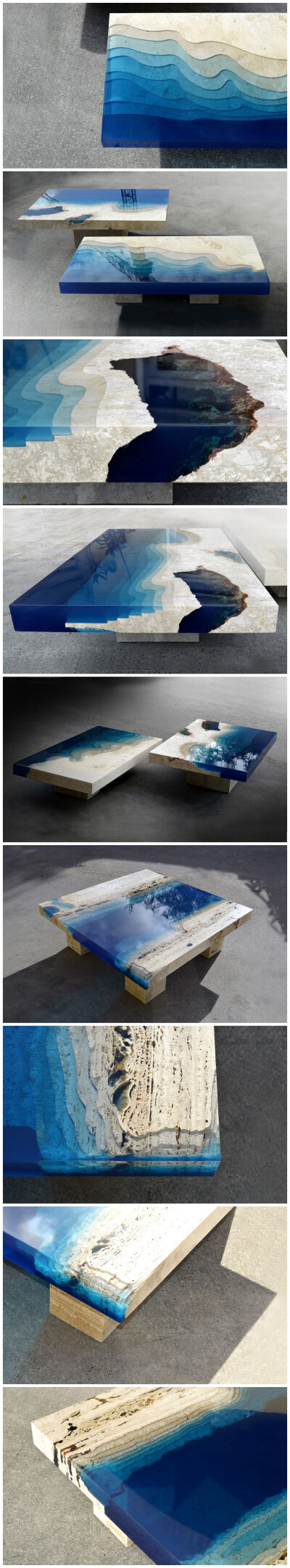 一张桌子，一片湖水。设计师：Alexandre Chapelin（图文来自@设计青年）