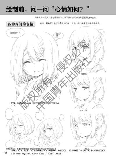 日本漫画大师林晃和九分九厘倾情编著，教你轻松描绘漫画人物笑怒嗔痴的各种心绪！