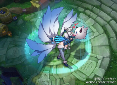 lol 英雄联盟 愚子CiteMer 雪原白狐阿狸 Ahri 回城特效 玩家自制皮肤