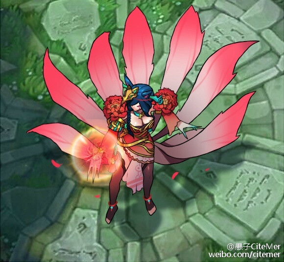 lol 英雄联盟 愚子citemer 玉面公主阿狸 ahri 北漠i 游戏外观 玩家