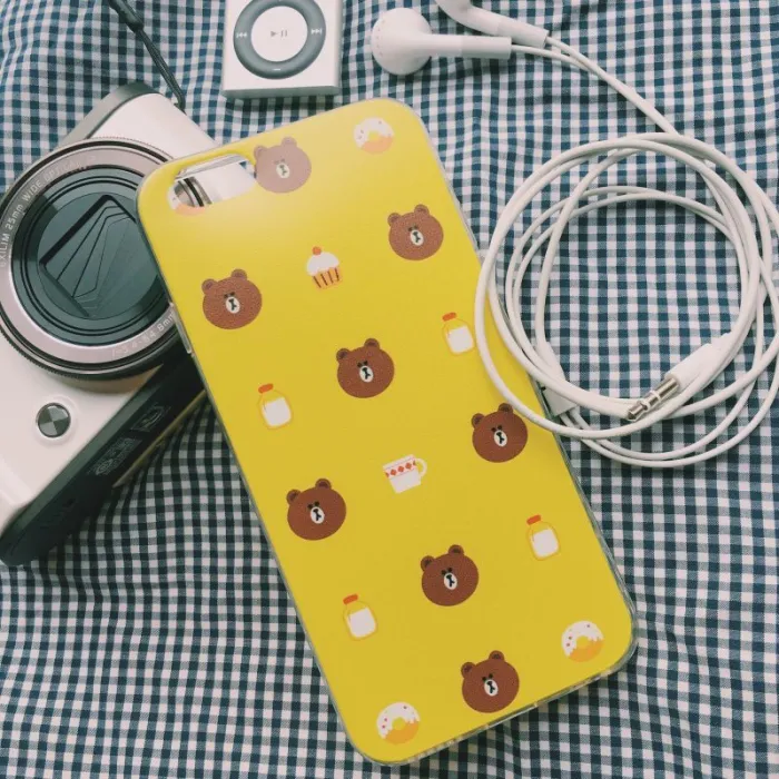 烈 WZ握爪iPhone55s iPhone66p 6s6sp蛋糕布朗熊手机壳软壳- 高清