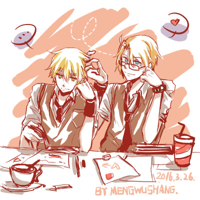 啦啦，草稿风画完咯( •̀∀•́ )
米英萌萌哒≧∇≦