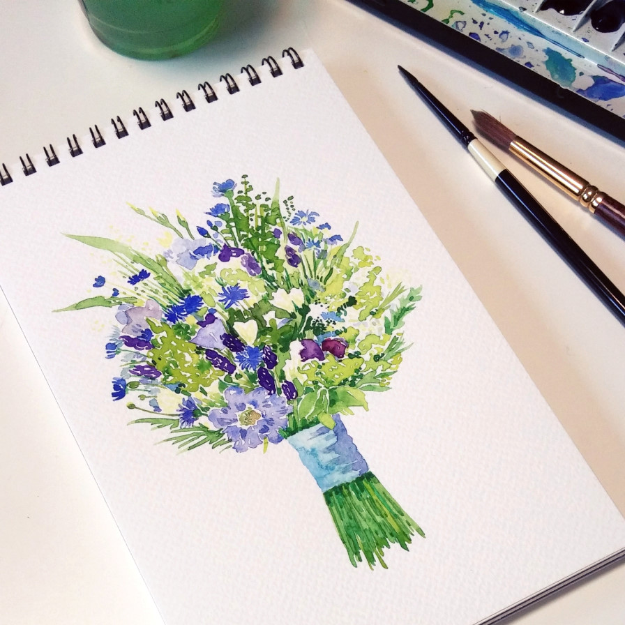 水彩画教程 韩国画师김소라