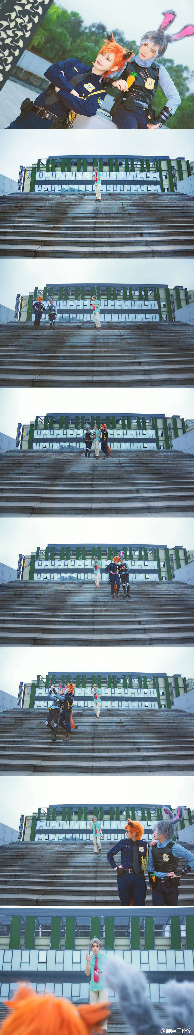 [cp]#疯狂动物城[电影]# #Zootopia##cosplay# 角色拟人~Judy：@御座的黄山，Nick：@斌斌hideto ， 闪电：@_豪大帝_ ， 摄影：@逢坂魔王 ，化妆：@阿十Cassia，最后感谢@慕沐美瞳SHOP 的友情赞助~~~第九张是Nick发家致富的“爪爪冰”制作过程，也一起与大家分享啦！#御座工作室#[/cp]