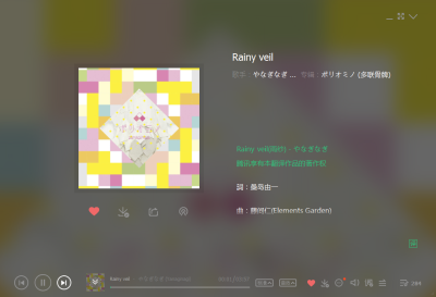 70.Rainy veil(雨纱) - やなぎなぎ
